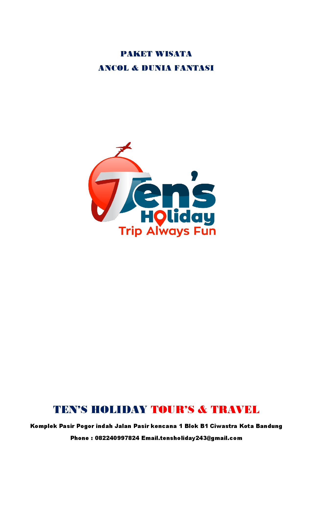 Brosur PAKET WISATA ANCOL & DUNIA FANTASI — halaman 1