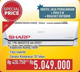 Promo Harga SHARP AH-X9VEY - AC 1PK  - Hypermart