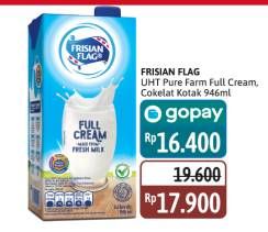 Promo Harga Frisian Flag Susu UHT Purefarm Full Cream, Swiss Chocolate 946 ml - Alfamidi