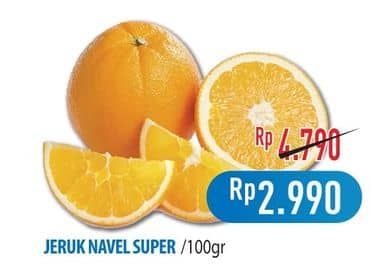 Promo Harga Jeruk Navel Super per 100 gr - Hypermart