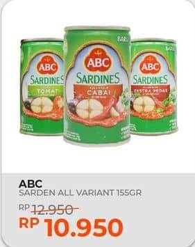 Promo Harga ABC Sardines All Variants 155 gr - Yogya