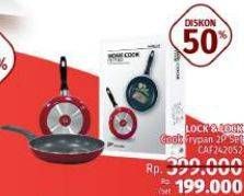 Promo Harga LOCK & LOCK Cook Frypan 2P Set  - LotteMart