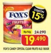 Promo Harga Foxs Crystal Candy Fruits 180 gr - Superindo