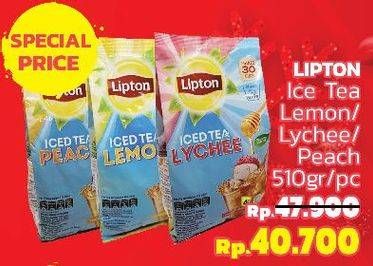 Promo Harga Lipton Iced Tea Lemon, Lychee, Peach 510 gr - LotteMart