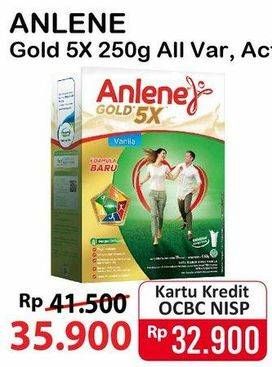 Promo Harga ANLENE Gold Plus 5x Hi-Calcium All Variants 250 gr - Alfamart