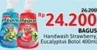 Promo Harga Bagus Hand Wash Eucalyptus, Strawberry 400 ml - Alfamidi