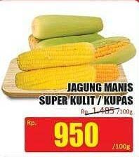 Promo Harga Jagung Manis Kulit/Kupas per 100 gr - Hari Hari