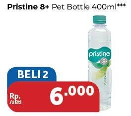 Promo Harga PRISTINE 8 Air Mineral per 2 botol 400 ml - Carrefour