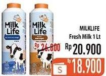 Promo Harga MILK LIFE Fresh Milk All Variants 1000 ml - Hypermart