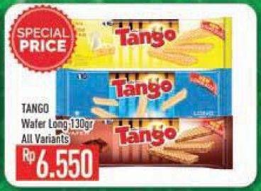 Promo Harga TANGO Long Wafer All Variants 130 gr - Hypermart