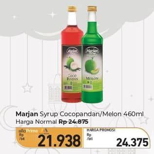 Promo Harga Marjan Syrup Boudoin Cocopandan, Melon 460 ml - Carrefour