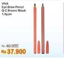 Promo Harga VIVA Eyebrow Pencil Brown, Black 1 gr - Indomaret