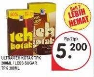 Promo Harga Ultra Teh Kotak per 2 box 300 ml - Superindo