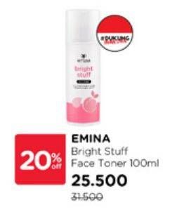 Promo Harga Emina Bright Stuff Face Toner 100 ml - Watsons