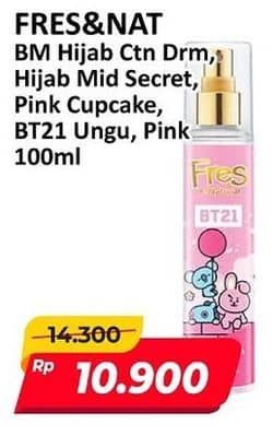 Promo Harga Fres & Natural Hijab Refresh Spray Cologne/Fres & Natural Fragrance Mist BT21   - Alfamart