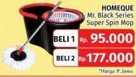 Promo Harga Homeque Mr. Black Series Super Spin Mop  - LotteMart