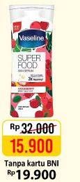 Promo Harga VASELINE Hand Body Lotion Aloe Soothee/ Super Food Cranberry 200 mL  - Alfamart