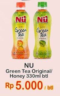 Promo Harga NU Green Tea Original, Honey 330 ml - Indomaret