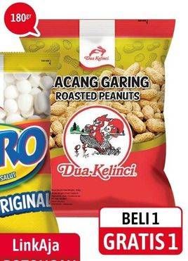 Promo Harga DUA KELINCI Kacang Garing Original 180 gr - Alfamidi