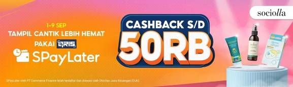 Promo Harga Cashback s/d 50rb di Sociolla  - Shopee