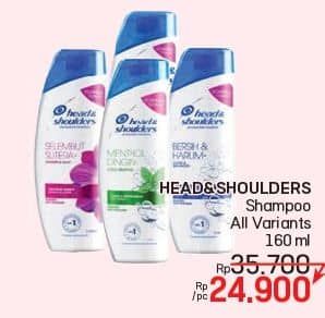 Promo Harga Head & Shoulders Shampoo All Variants 160 ml - LotteMart