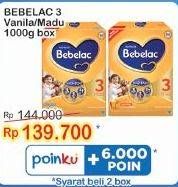 Promo Harga BEBELAC 3 Susu Pertumbuhan Vanila, Madu 1000 gr - Indomaret