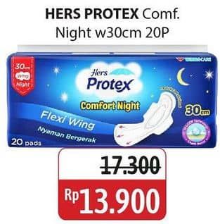 Promo Harga Hers Protex Comfort Night Wing 30cm 20 pcs - Alfamidi