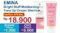 Promo Harga EMINA Bright Stuff Moisturizing/ Tone Up Cream 20ml tub  - Indomaret