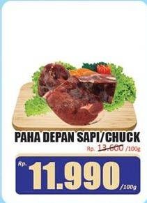 Promo Harga Daging Chuck Tender per 100 gr - Hari Hari