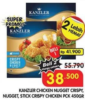 Promo Harga Kanzler Chicken Nugget Crispy, Original, Stick Crispy 450 gr - Superindo
