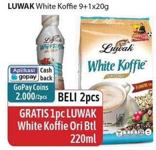 Promo Harga Luwak White Koffie per 10 sachet 20 gr - Alfamidi