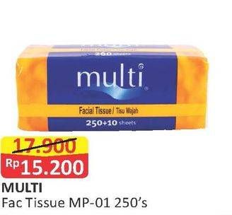 Promo Harga MULTI Facial Tissue MP01 250 pcs - Alfamart