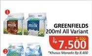 Promo Harga GREENFIELDS Fresh Milk All Variants 200 ml - Alfamidi