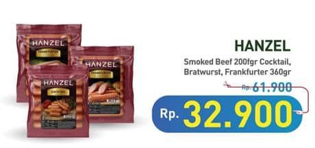 Promo Harga Hanzel Smoked Beef/Cocktail/Bratwurst/Frankfurter  - Hypermart