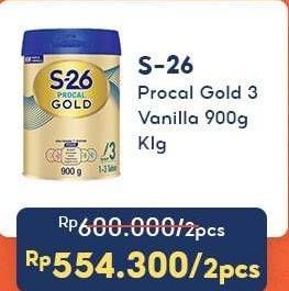 Promo Harga S26 Procal Gold Susu Pertumbuhan Vanilla 900 gr - Indomaret