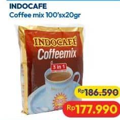 Promo Harga Indocafe Coffeemix 3in1 per 100 sachet 20 gr - Hypermart