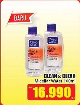Promo Harga CLEAN & CLEAR Micellar Water 100 ml - Hari Hari