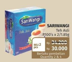 Promo Harga Sariwangi Teh Asli per 2 box 100 pcs - Lotte Grosir