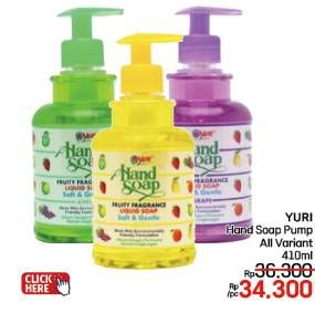 Promo Harga Yuri Hand Soap All Variants 410 ml - LotteMart