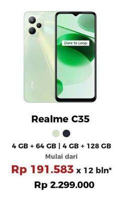 Promo Harga Realme C35 4 GB + 128 GB, 4 GB + 64 GB  - Erafone