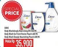DOVE Body Wash Deeply Nourishing Botol 550ml / Go Fresh Revive/Deeply Nourishing Pouch 400ml