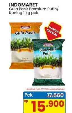 Promo Harga Indomaret Gula Pasir Kuning, Putih 1000 gr - Indomaret