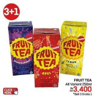 Promo Harga Sosro Fruit Tea All Variants 250 ml - LotteMart