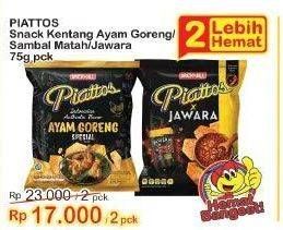 Promo Harga Piattos Snack Kentang Ayam Goreng Special, Jawara Sambal Bawang, Sambal Matah 70 gr - Indomaret
