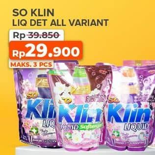 Promo Harga So Klin Liquid Detergent All Variants 750 ml - Yogya