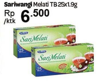 Promo Harga Sariwangi Teh Melati per 25 pcs 1 gr - Carrefour