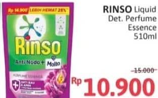 Promo Harga Rinso Liquid Detergent + Molto Purple Perfume Essence 565 ml - Alfamidi