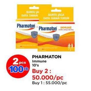Promo Harga Pharmaton Formula Immune Vitamin C 500mg + Zinc  10 pcs - Watsons
