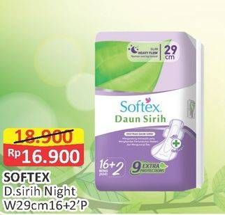 Promo Harga Softex Daun Sirih 29cm 18 pcs - Alfamart