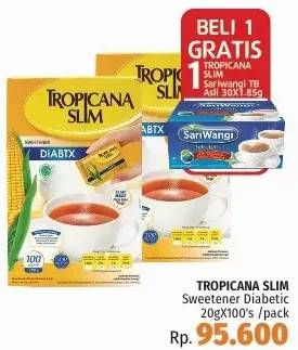 Promo Harga TROPICANA SLIM Sweetener Diabtx 100 pcs - LotteMart